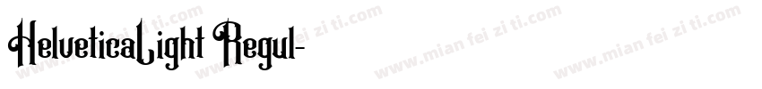HelveticaLight Regul字体转换